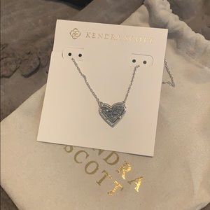 Silver Kendra Scott Druzy Heart